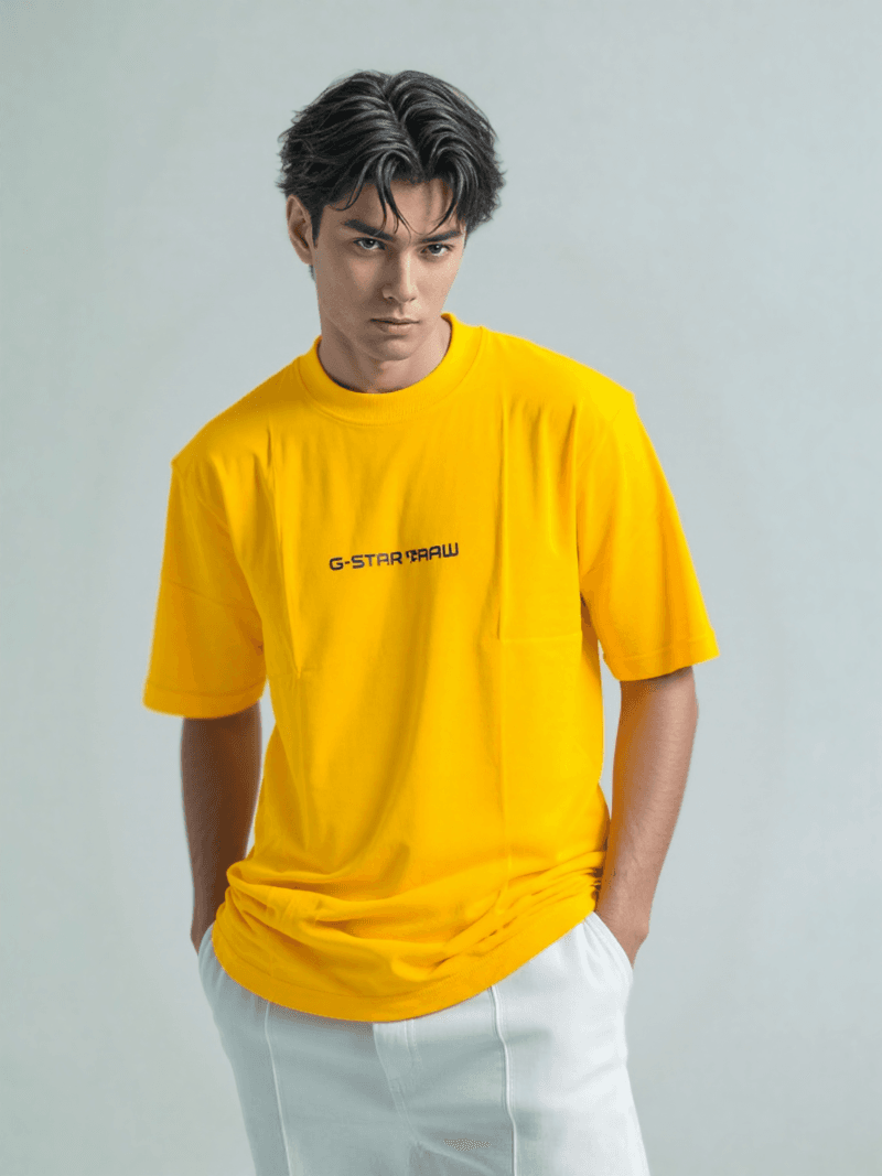 Men's G-Star RAW Relaxed Fit Yellow Tee
