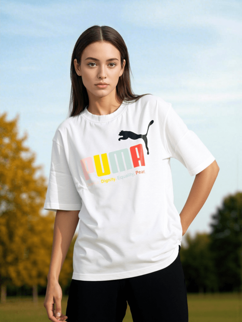 Puma x Squad Park Men's Relaxed Fit Graphic T-Shirt - White - Image 2
