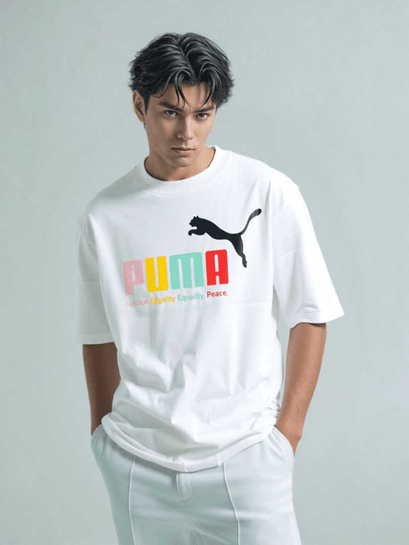Puma x Squad Park Men's Relaxed Fit Graphic T-Shirt - White