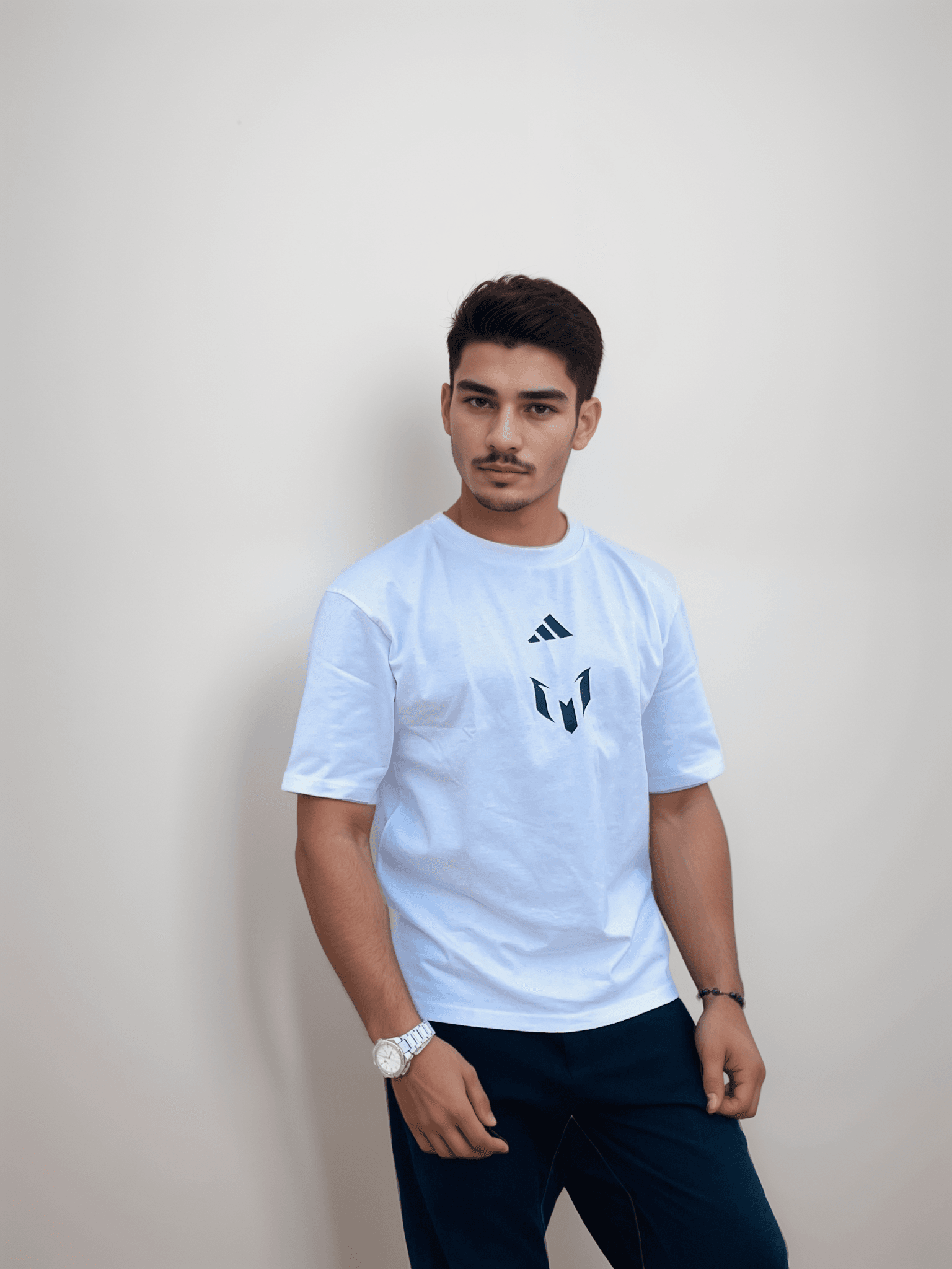 Adidas with Messi Logo Graphic T-Shirt oversize Tee | squadpark